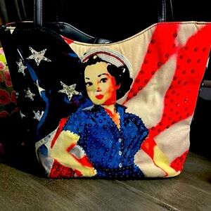 Cherokee - Embellished Patriotic Themed Women's Bag